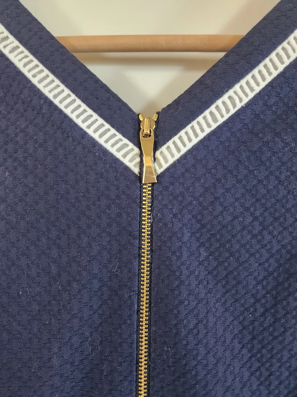 kate spade Navy A-Line Dress with White Trim